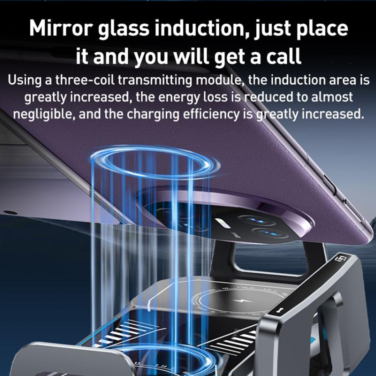 360° Rotating Wireless Car Charger Phone Holder