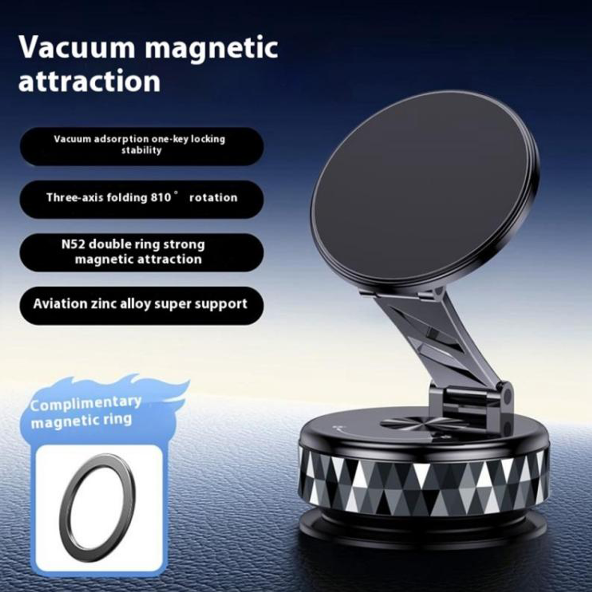 360° Rotating Magnetic Wireless Car Phone Holder