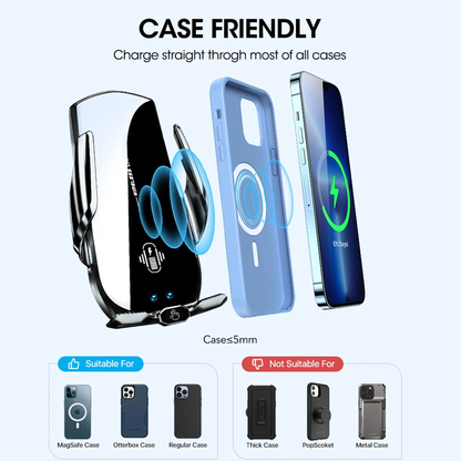 360° Rotating Wireless Car Charger Phone Holder