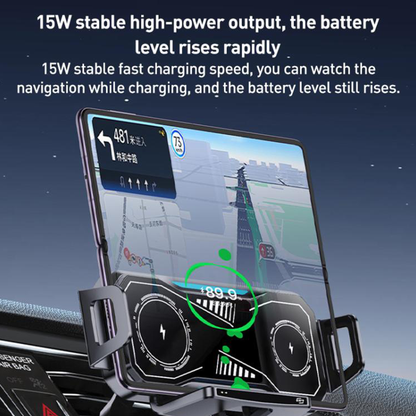 360° Rotating Wireless Car Charger Phone Holder