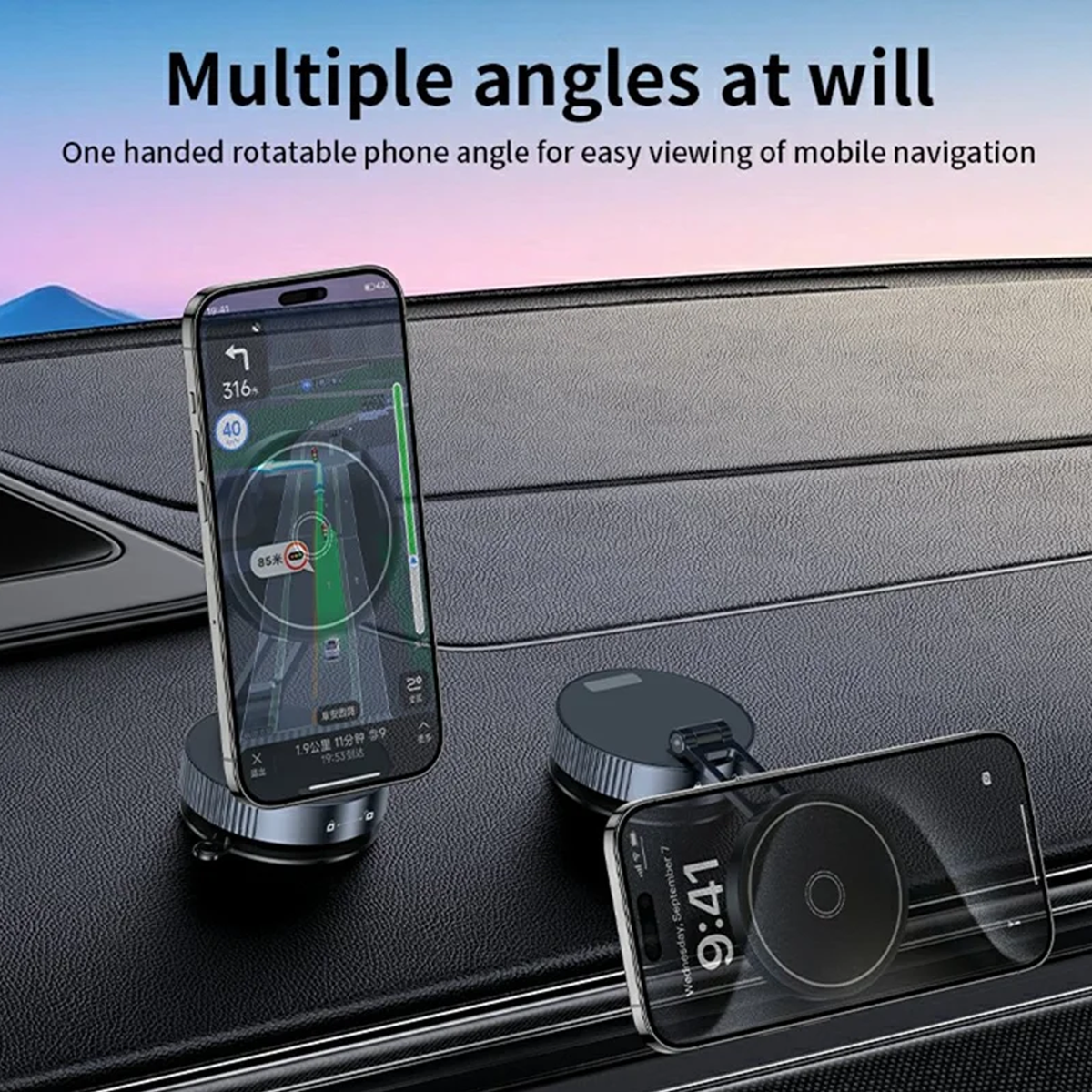 360° Rotating Magnetic Wireless Car Phone Holder