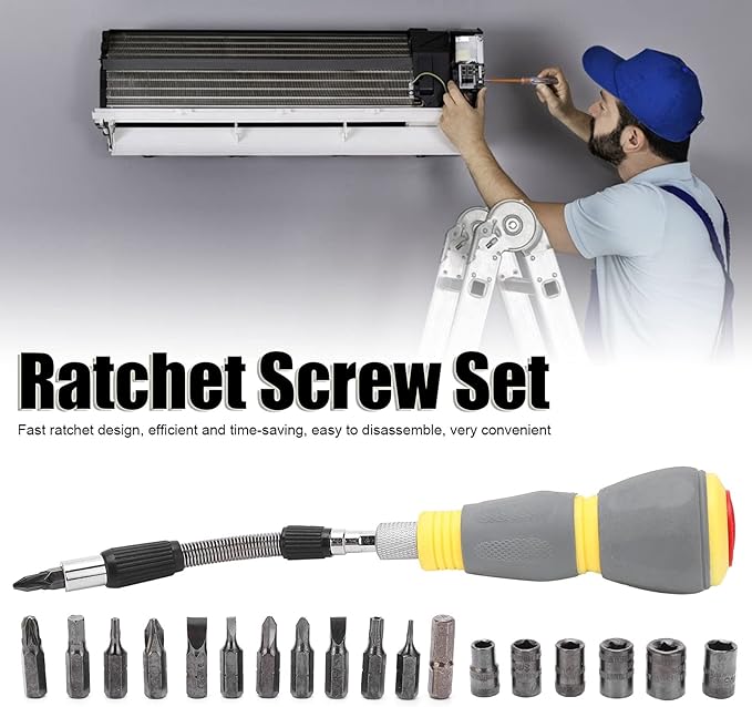 Precision 33Pcs Screwdriver Set with Interchangeable Bits, Extension Rod