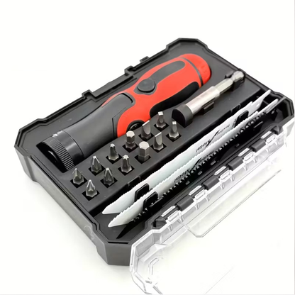 Handsaw and Screwdriver Set with Bits & Extension Rod