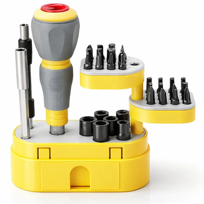 Precision 33Pcs Screwdriver Set with Interchangeable Bits, Extension Rod
