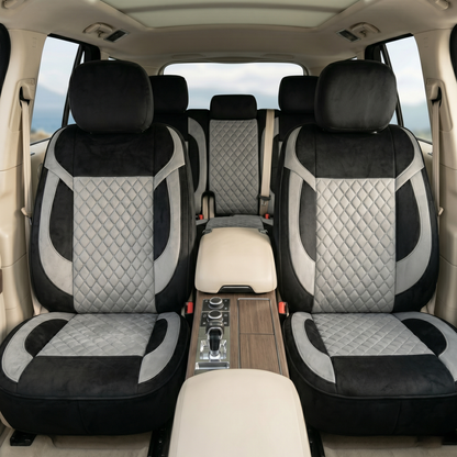 Premium 5Pcs Set Soft Fabric Car Seat Cover Full Set | Sedan Car