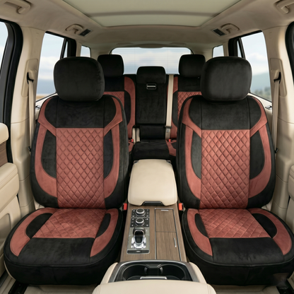 Premium 5Pcs Set Soft Fabric Car Seat Cover Full Set | Sedan Car