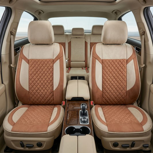 Premium 5Pcs Set Soft Fabric Car Seat Cover Full Set | Sedan Car