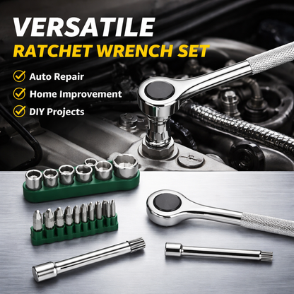 Screwdriver and Socket Set with Interchangeable Bits