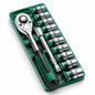 Steel Socket Wrench Set 12Pcs with Ratchet Handle