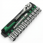 Steel Socket Wrench Set 12Pcs with Ratchet Handle