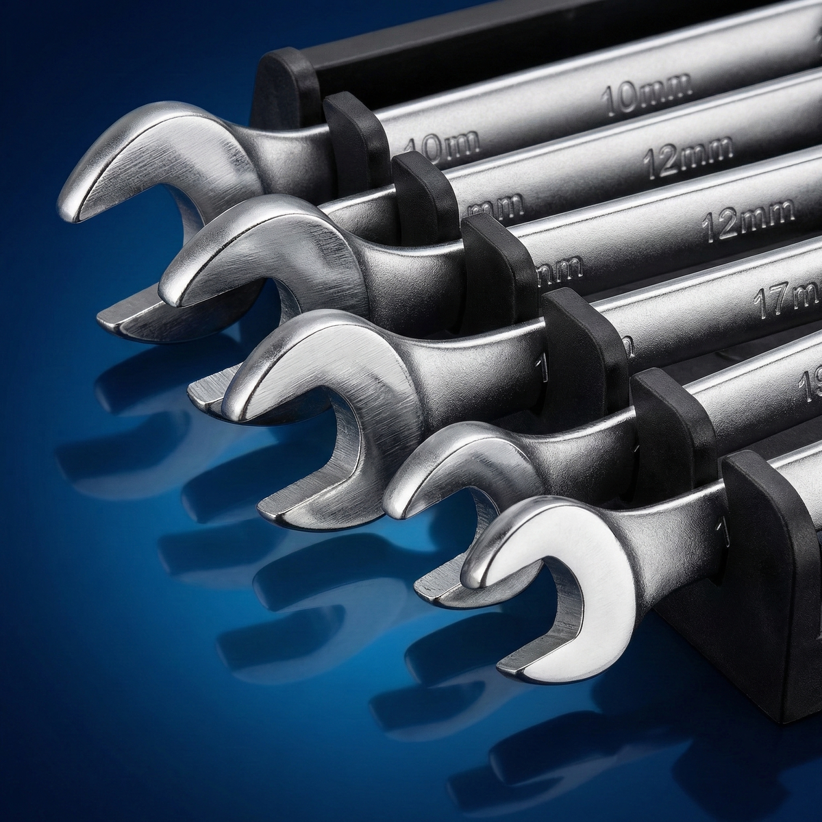 Steel Spanner Wrench Set 8pcs, 6-19mm