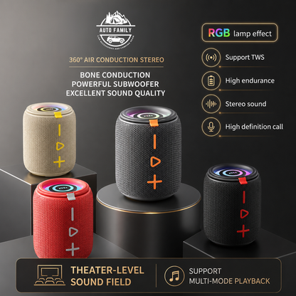 Deep Bass Bluetooth Speaker with LED Lights
