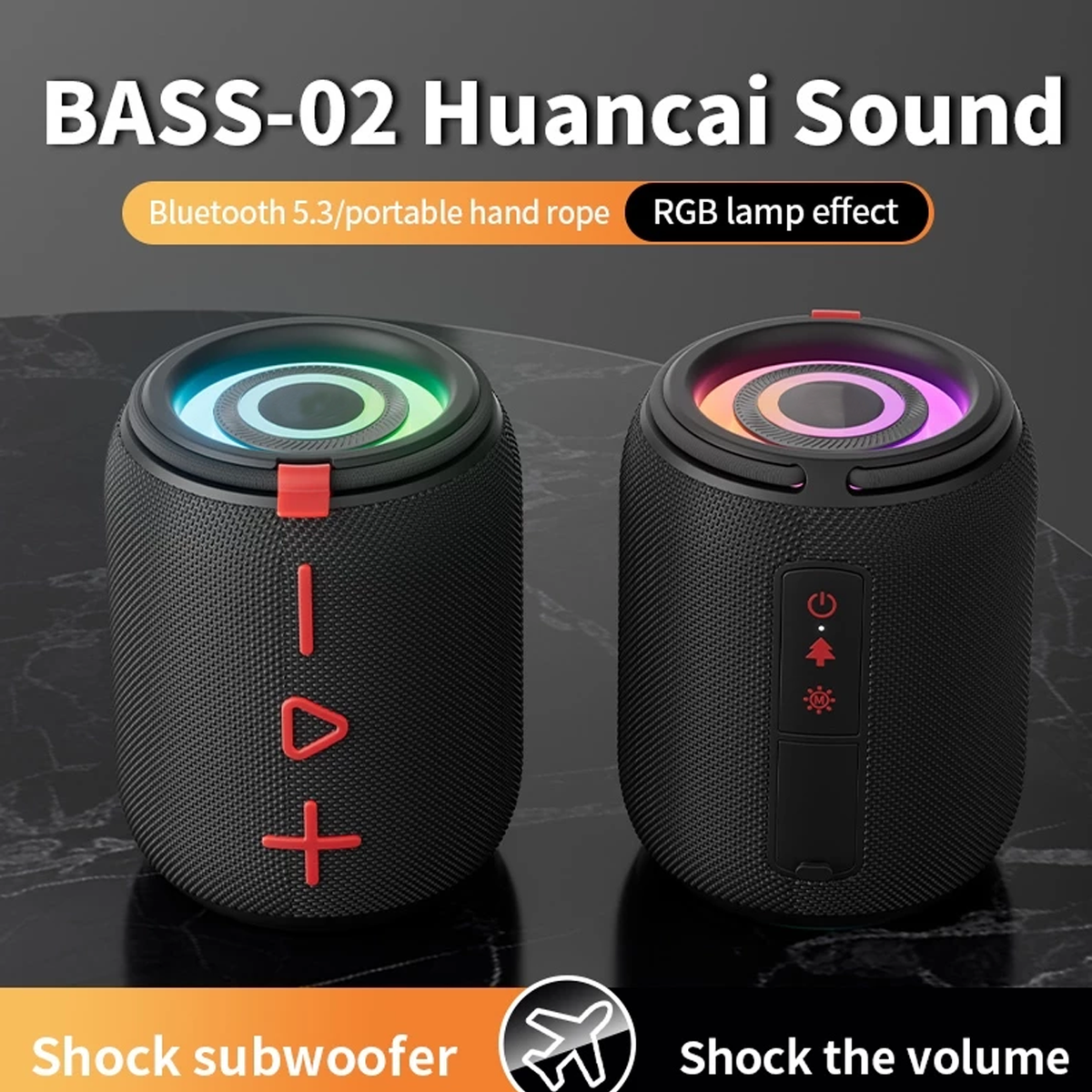 Deep Bass Bluetooth Speaker with LED Lights