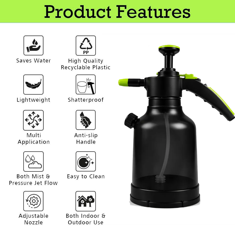 Hand Pump Pressure Sprayer Bottle - 2.5L