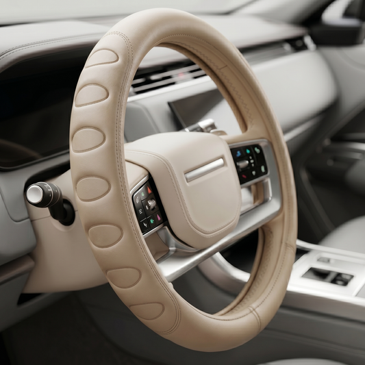 37cm Premium Leather Steering Wheel Cover