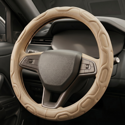 37cm Premium Leather Steering Wheel Cover
