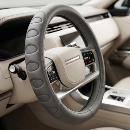 37cm Premium Leather Steering Wheel Cover