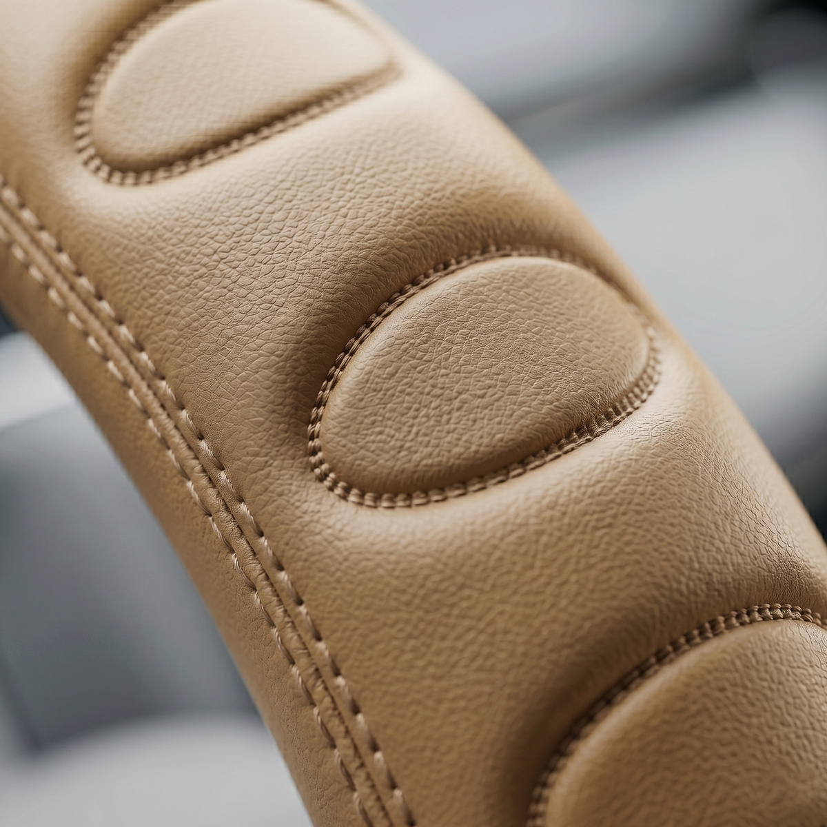 37cm Premium Leather Steering Wheel Cover