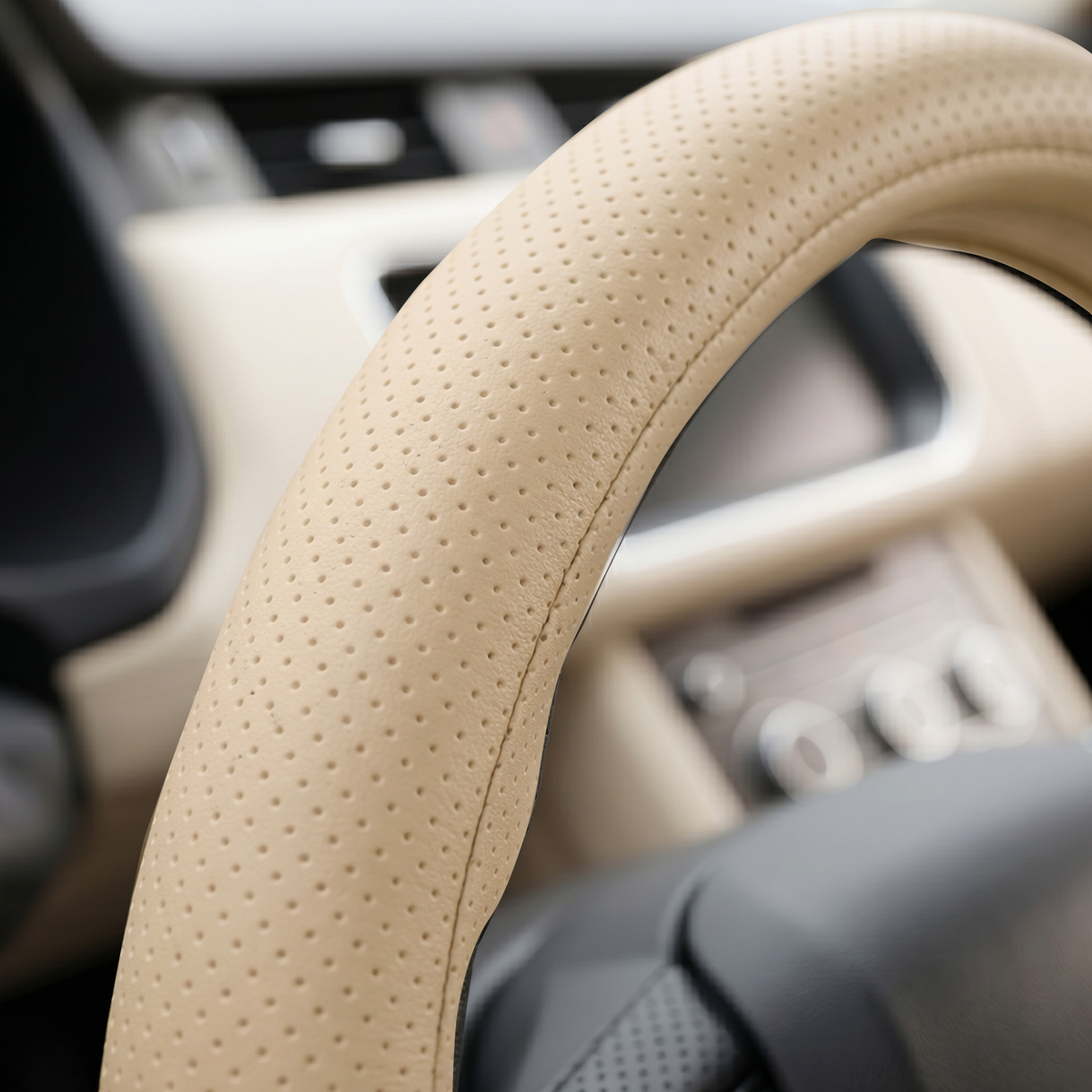 37cm Premium Leather Car Steering Cover