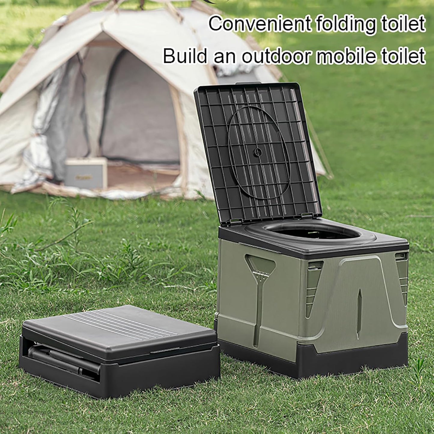 Foldable Camping Potty with Lid