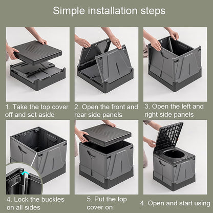Foldable Camping Potty with Lid
