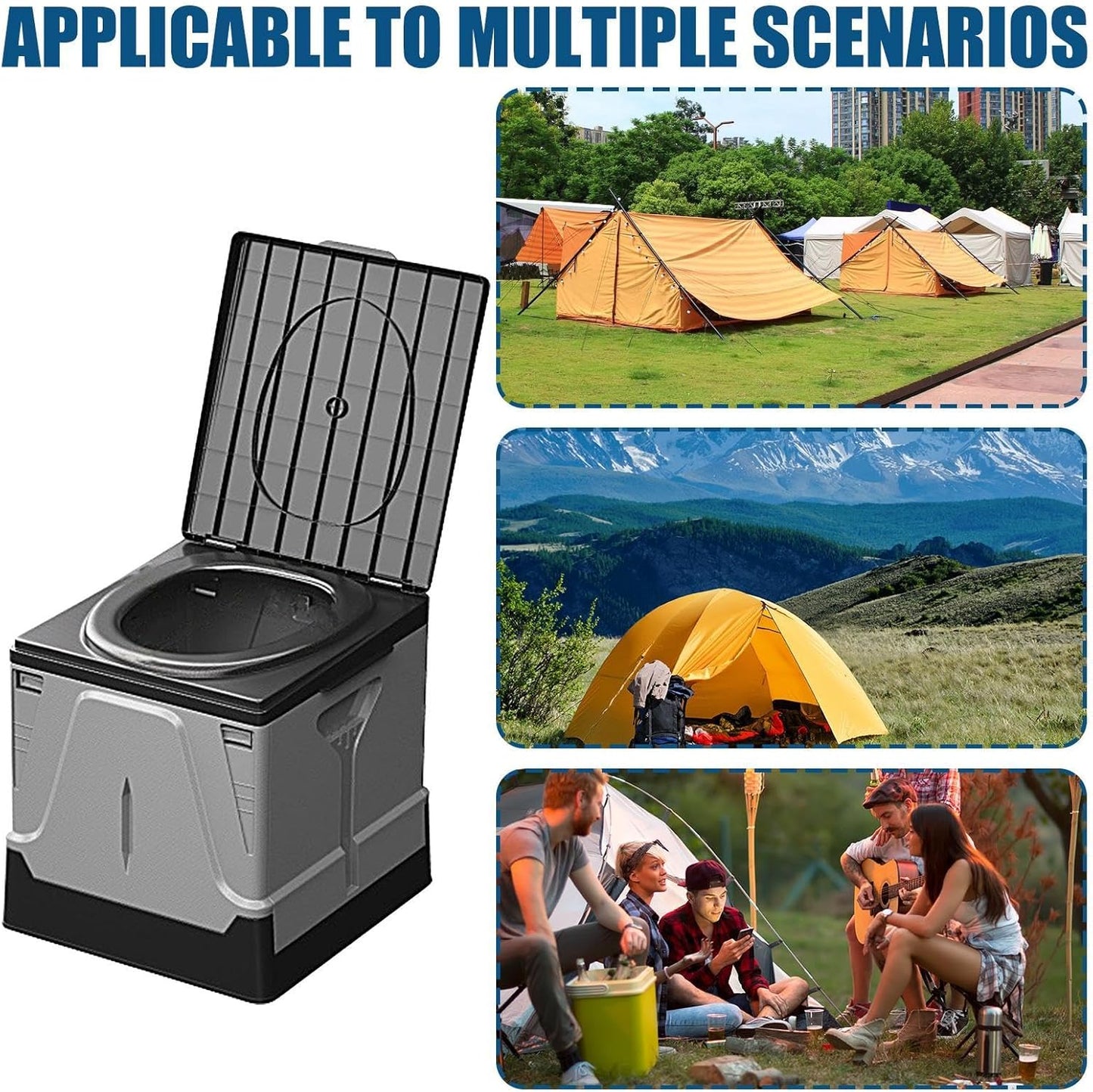 Foldable Camping Potty with Lid