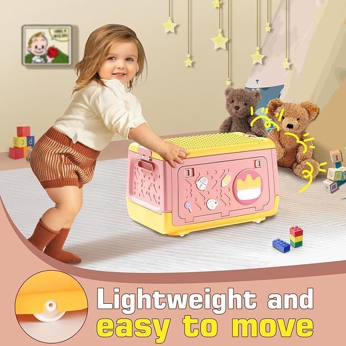 Toy Storage Box with Wheels