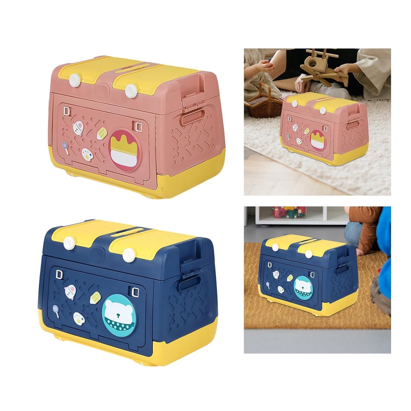 Toy Storage Box with Wheels