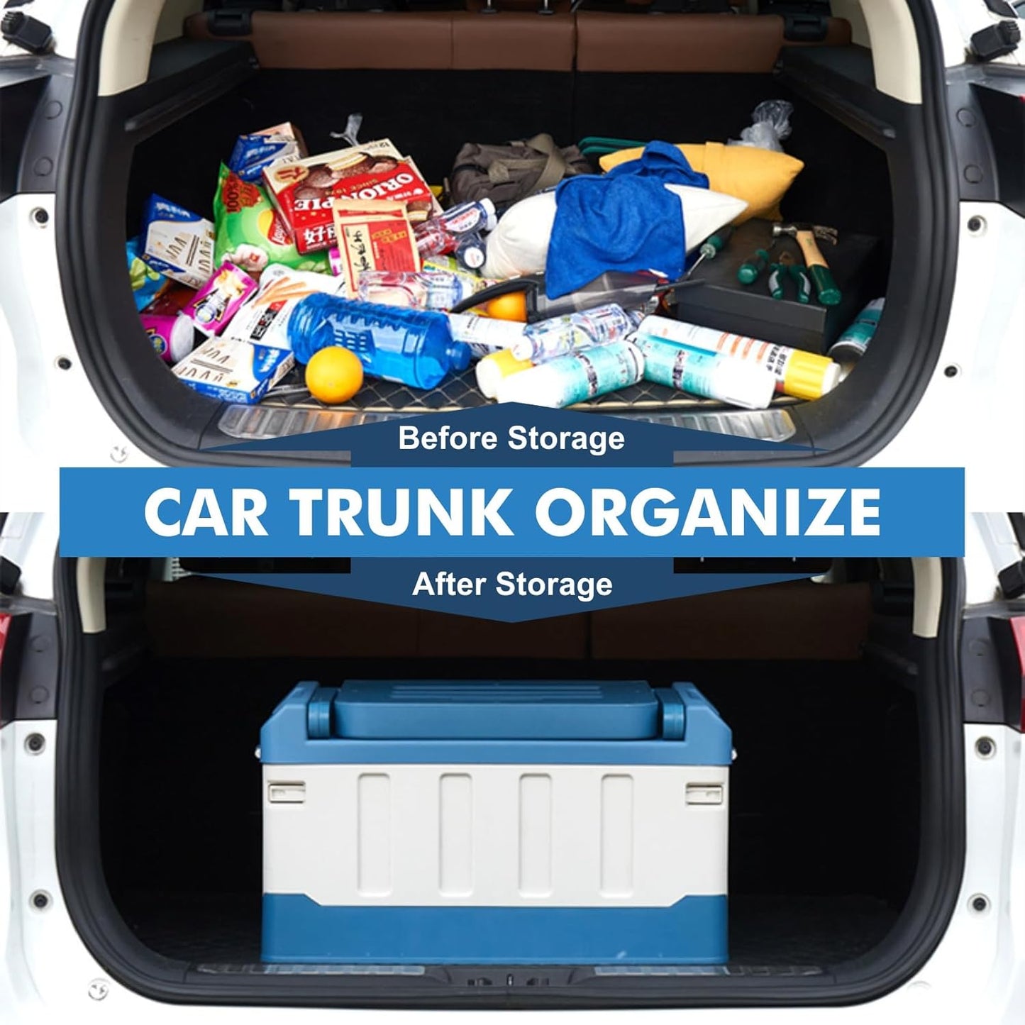 Trunk Organizer with Lid 60L