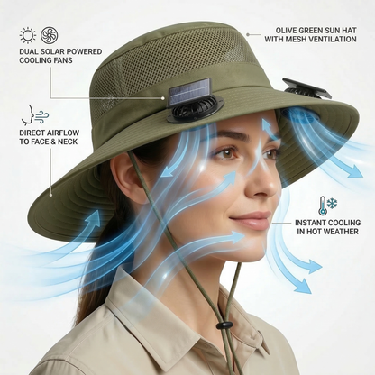 Solar Fan Sun Hat for UNISEX