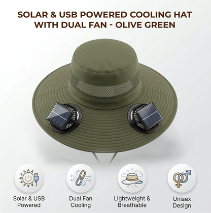 Solar Fan Sun Hat for UNISEX