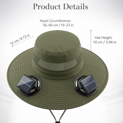 Solar Fan Sun Hat for UNISEX