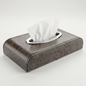 Tissue Box Holder with Wood Grain Texture
