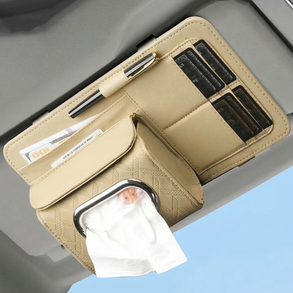 Car Sun Visor Organizer with Tissue Holder