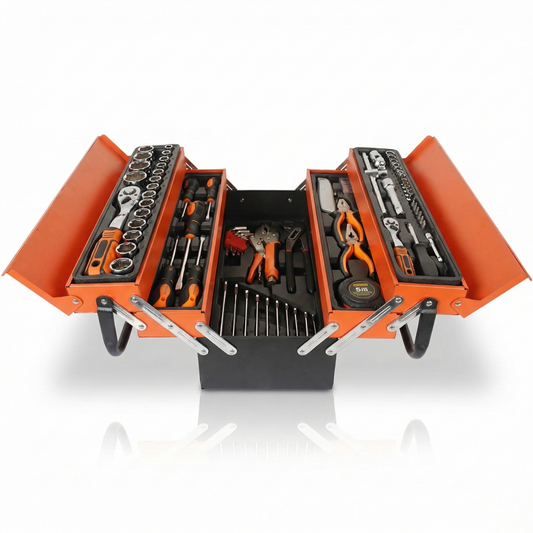85Pcs Complete Tool Kit with Ratchet, Sockets, Screwdrivers, Spanners