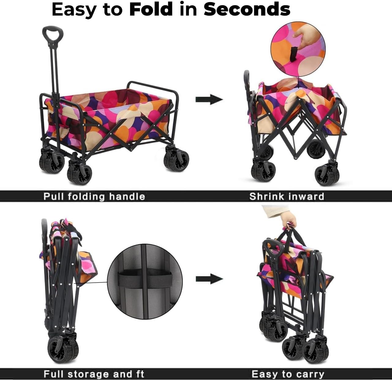 Collapsible Folding Camping Wagon, Trolley