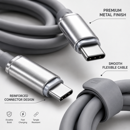 USB C to USB C Fast Charging Cable with Storage Box