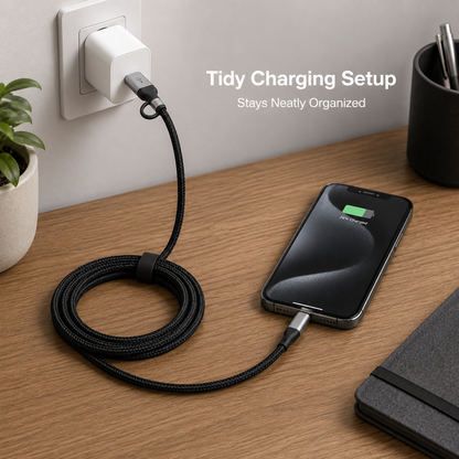 4-in-1 Fast Charging Cable USB A to USB C & Lightning