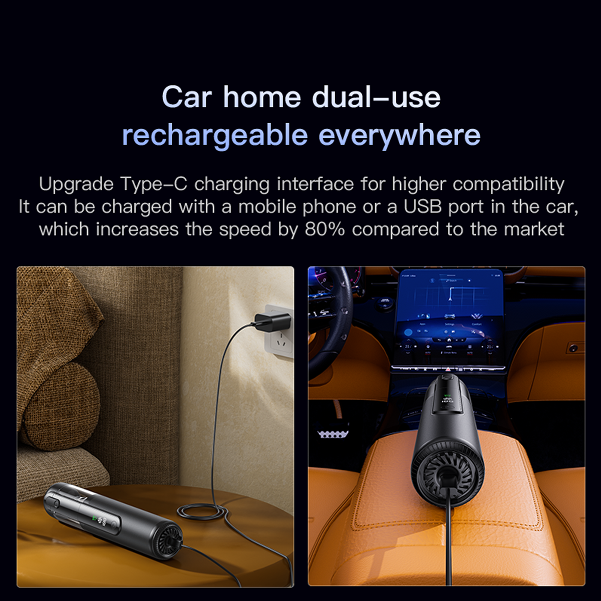 Portable Mini Vacuum Cleaner Cordless & Air Blower