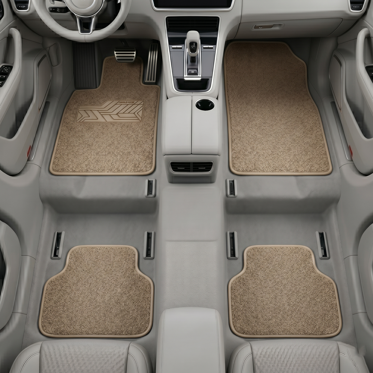 Car Premium Noodle Anti Slip Floor Mat, 5 Pcs