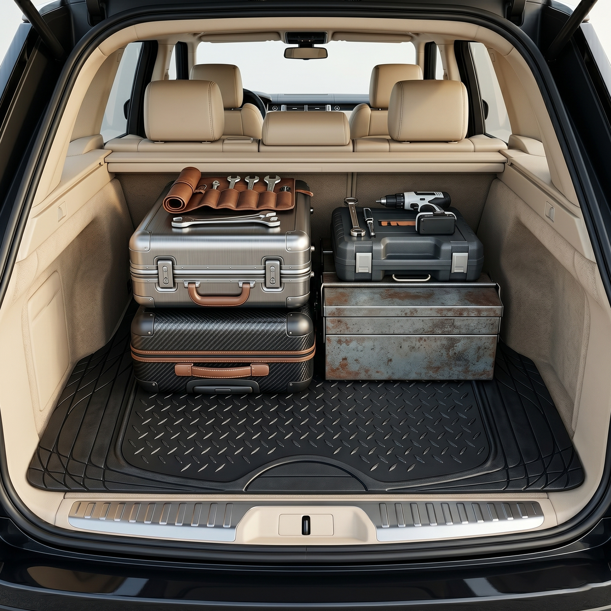 Rubber Cargo Car Trunk Mat